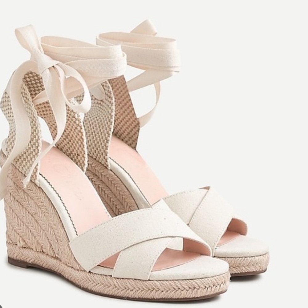 J.Crew Lace Up Espadrille Wedge